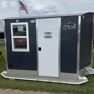 Aluma Lite 6x8 V-Front Extreme Charcoal Skid Fish House
