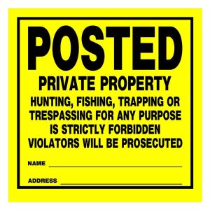 HME Sign – Posted Private Property (12pk)
